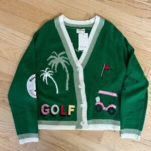 Fate Women’s Green Sweater with Fun Embroidery - Small